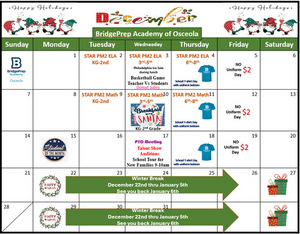 ✨December 2025 Activity Calendar ✨